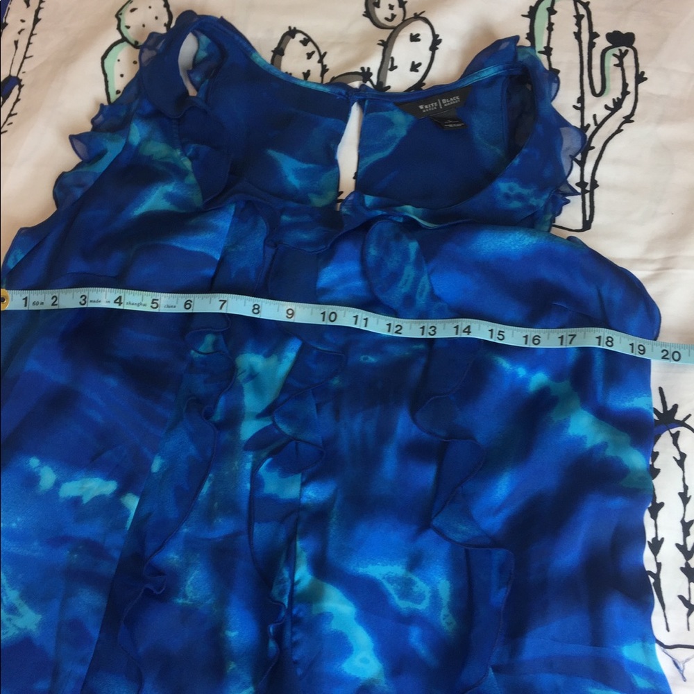 White House black market blue blouse - Picture 5 of 7